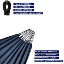 Rede De Dormir Descanso Gigante Casal Algodão Tradicional TYJR Cor Rede Descanso Casal Azul Foto mini 3