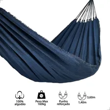 Rede De Dormir Descanso Gigante Casal Algodão Tradicional TYJR Cor Rede Descanso Casal Azul Foto mini 4
