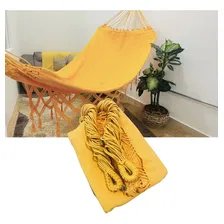 Rede Descanso Dormir Grande Casal Material Premium Reforçado Rede Casal Amarelo Foto mini 1