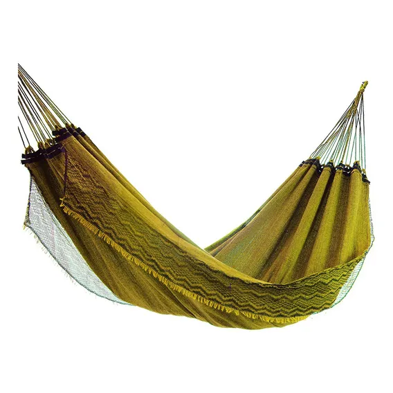 Rede Dormir Descanso Jeans Casal Balanço - Varias Estampas Cor Amarelo Mesclado Foto 1