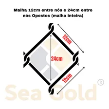 Rede Feiticeira Malha12 Fio 050 Malha7 Fio 040 3,60 Alt 50mt Cor Transparente Foto mini  2