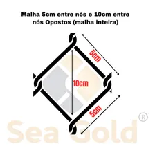Rede Pesca Malha 5 X 5cm ( 50mm ) Fio 0.30mm 50 Metros Foto mini 2