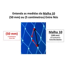 Rede Pesca Pronta Malha 10 Fio 0,30 Alt 2,40 50mts Cinza Foto mini  3