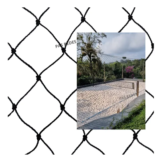 Rede Tela Para Quadra De Beach Tennis - 20m X 3,00m C/corda Foto 1