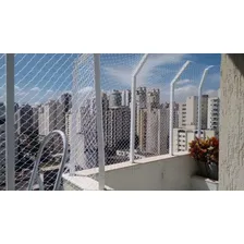 Rede Tela Proteção Gatil Janelas Malha 3x3 - 4,2x35m Branca Foto mini 2