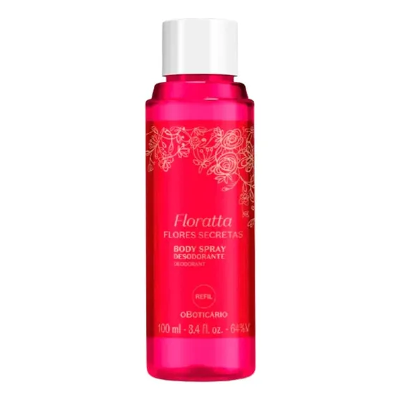 Refil Body Spray Floratta Flores Secretas 100ml O Boticário Fragrância Floratta Flores Secretas Foto 1