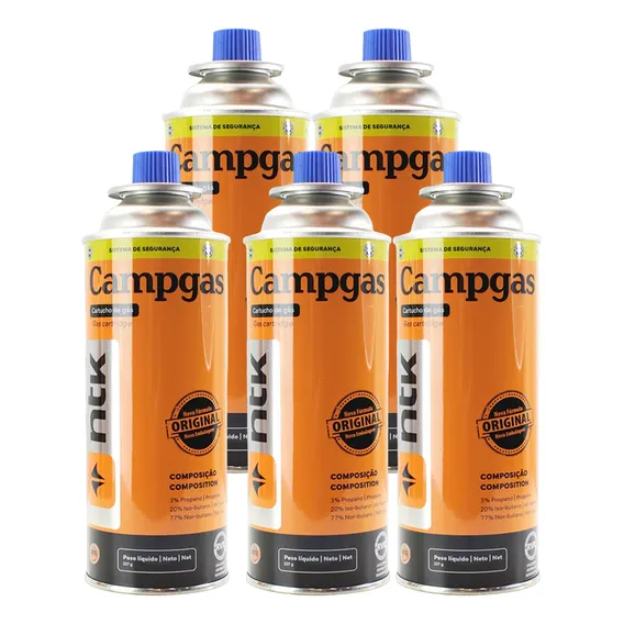 Refil Campgas Maçarico Camping Fogareiro Ntk 227g Kit 5 Un Foto 1