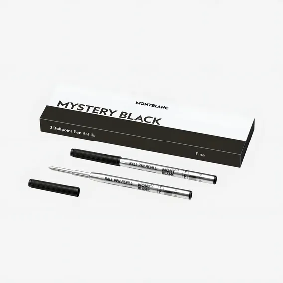 Refil Caneta Montblanc Esferográfica Ballpoint Preta F C/2un Foto 1