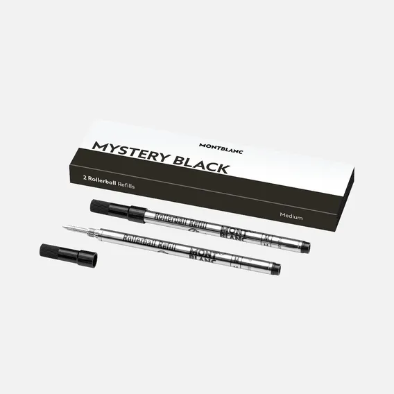 Refil Caneta Montblanc Rollerball Cor Preta Média C/ 2 Unid Foto 1