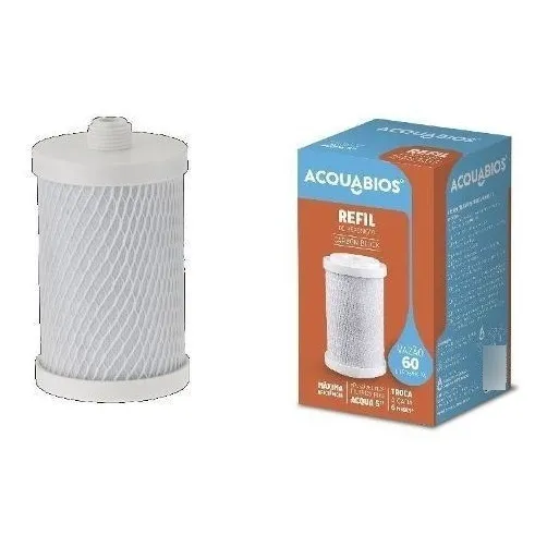 Refil Carbon Block 5 X 2 1/2 Com Rosca Acquabios Foto 1