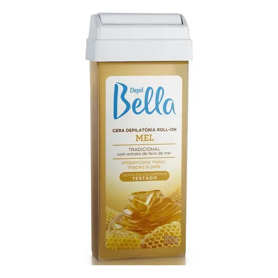 Refil Cera Depilatória Roll-on Mel Depil Bella 100g Foto 1