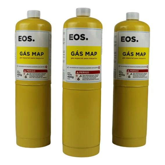 Refil Cilindro Gás Map 400g Para Maçarico Portátil Eos Foto 1