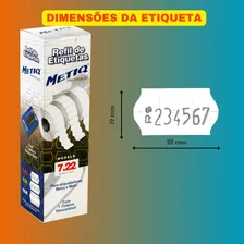 Refil De Etiquetas P/aparelho Etiquetador 7.22 Metiq cx15000 Foto mini 4