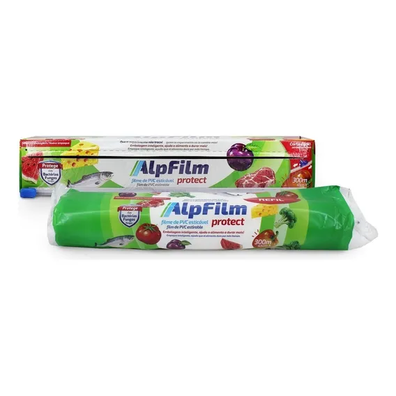 Refil De Filme Pvc Para Alimentos 38x300 Mts Foto 1