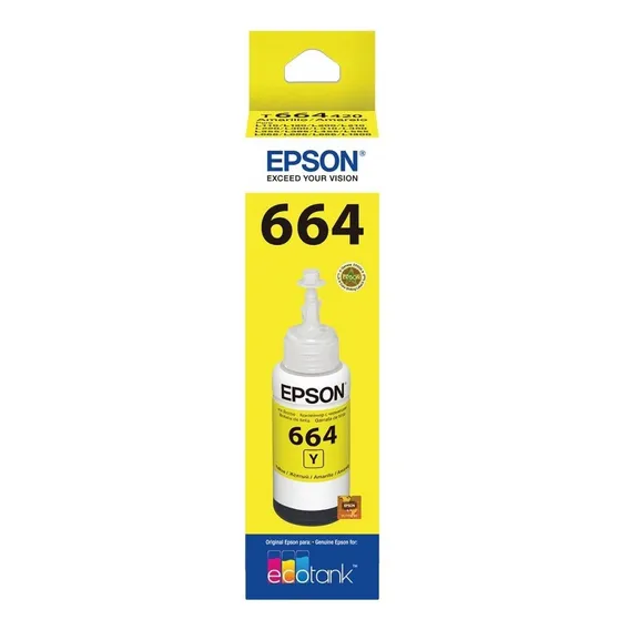 Refil De Tinta Epson 664 Amarelo T664420 Foto 1