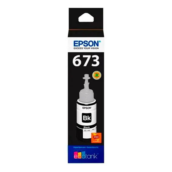 Refil De Tinta Epson 673 Preto L800 L805 L810 L850 L1800 Foto 1