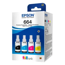 Refil De Tinta Epson T664 Kit 4 Cores T6641204p Foto mini 1
