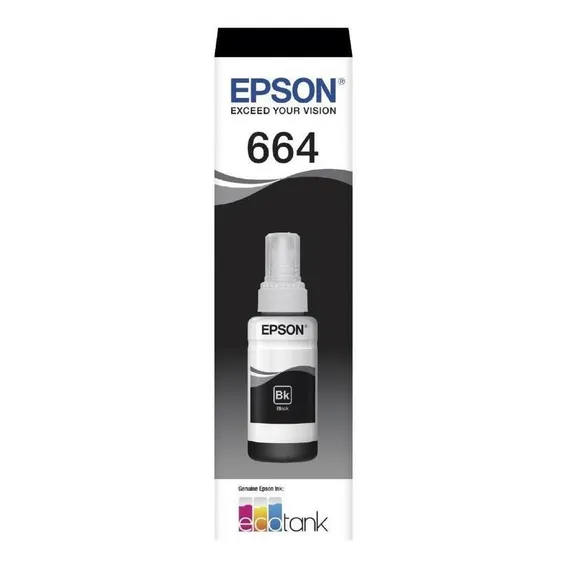 Refil De Tinta Epson T664120 Preto Foto 1