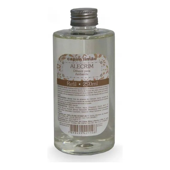 Refil Difusor Alecrim 250ml Marca Capim Limão Foto 1