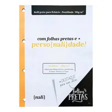 Refil Fichário A4 Nalà 80g Preta 30 Folhas Pontilhado Foto mini 1