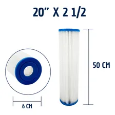Refil Filtro Agua 20 Slim Plissado Lavável Reutilizável Foto mini 2