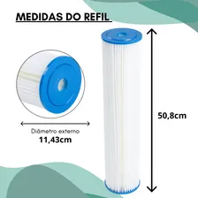 Refil Filtro Big Blue Plissado 20 Reutilizável 50 Micra Foto mini 4