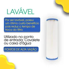 Refil Filtro Big Blue Plissado Lavável 20 X 4 1/2 50 Micra Cor Branco Foto mini  3