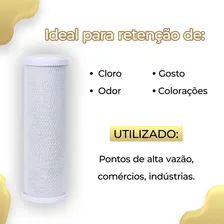 Refil Filtro Carvão Ativado Carbon Block 20 Big Blue Cloro Cor Branco Foto mini 3