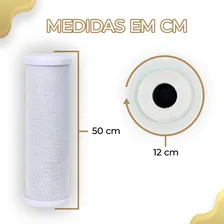 Refil Filtro Carvão Ativado Carbon Block 20 Big Blue Cloro Cor Branco Foto mini 2