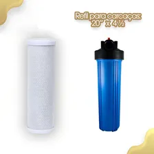 Refil Filtro Carvão Ativado Carbon Block 20 Big Blue Cloro Cor Branco Foto mini 4