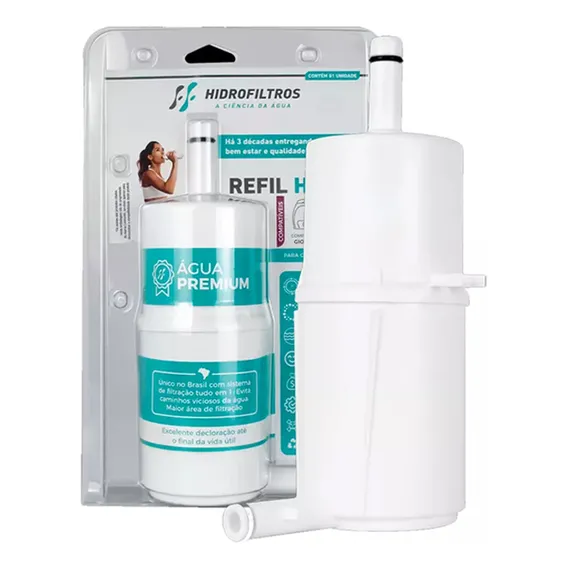 Refil Filtro Hidrofiltos Refil Purificador Gioviale CompatÃvel com Purificador Gioviale Lorenzetti Carvão Ativo Cor Branco Glaciar Foto 1