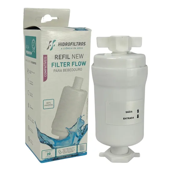 Refil Filtro P/ Bebedouro De Coluna - Universal Hidrofiltros Cor Branco Foto 1
