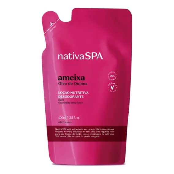 Refil Hidratante Nativa Spa Ameixa 400ml - O Boticário Foto 1