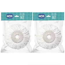 Refil Mop Giratório Fit Mor Esfregão 16cm Kit 2un Foto  mini 1
