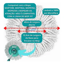 Refil Para Mop Giratorio Pr贸 Flash Limp 100% Em Microfibra Foto mini 2