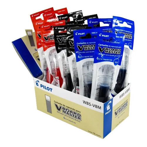 Refil Pincel Marcador Quadro Branco Vboard Master 12un Pilot Foto 1