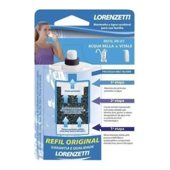 Refil Purificador Lorenzetti Acqua Bella E Vitale Rv-01 Foto 1