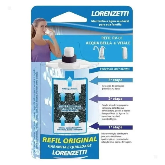 Refil Rv -01 Para Acqua Bella/vita Lorenzetti Cor Branco Foto 1