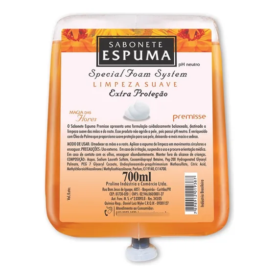 Refil Sabonete Espuma Magia Das Flores 700ml Premisse C10201 Foto 1