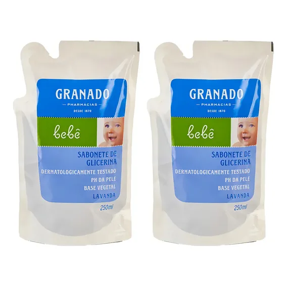 Refil Sabonete Granado Líquido Glicerina Bebê Lavanda 250ml Foto 1