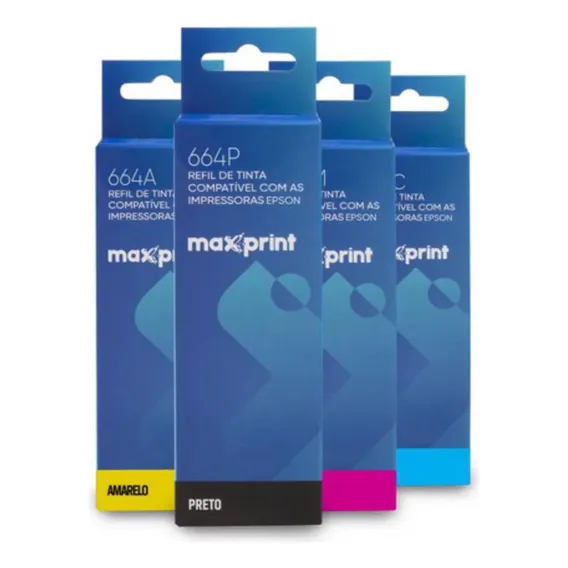 Refil Tinta Compatível Impressora Epson T664120 - Maxprint Tinta Preto Foto 1