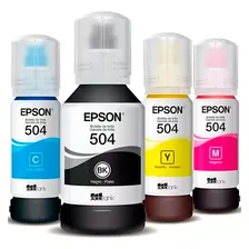 Refil Tinta T504 Epson L4150 L4160 L6161 L6191 L6171 Foto  mini 1