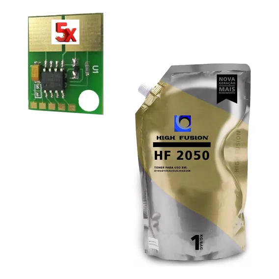 Refil Toner High Fusion Hf-2050 + 05 Chip P/ Lexmark E120 Tinta Preto Foto 1