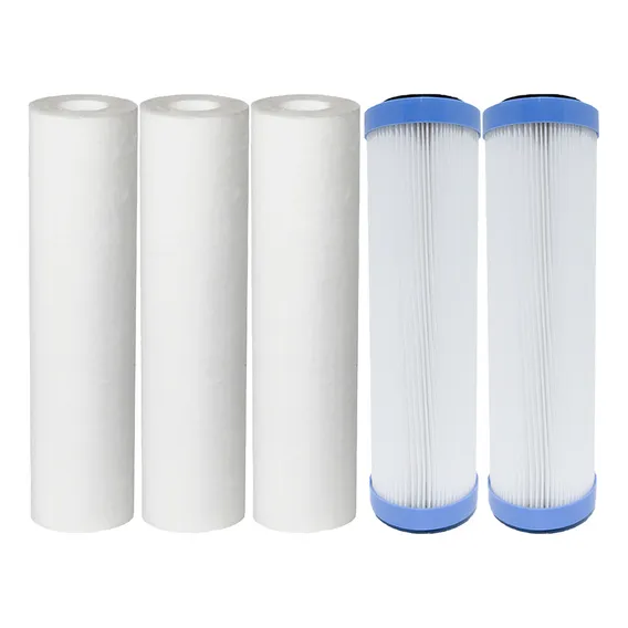 Refis Filtros 3 Polipropileno 2 Plissado Lavável - 5 Micras Cor Branco Foto 1