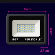 Refletor 200w Led Smd Branco Frio Trivon Foto mini 4
