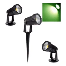 Refletor Espeto Luminária P/ Jardim Led 5w Verde Carcaça Preto 127/220v Foto mini 4