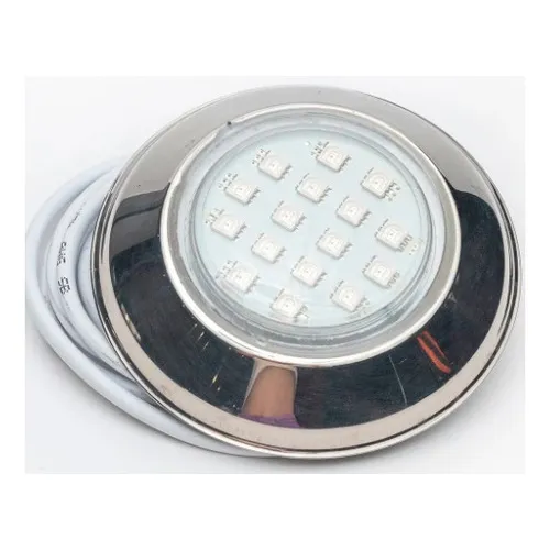 Refletor Hiper Led 9w Inox Rgb Frente Baixa- Brustec Foto 1