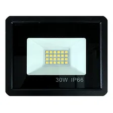 Refletor Holofote Led 30w Br Quente (amarelo) 3000k Ip66 Carcaça Preto Luz Branco-quente 127/220v Foto mini 1