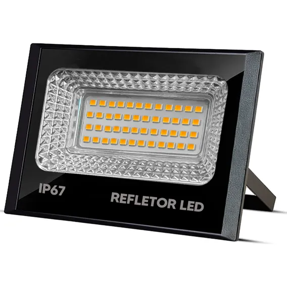 Refletor Holofote Led 30w Quente Cor da carcaça Preto Foto 1