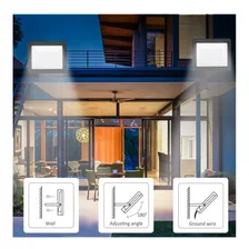 Refletor Holofote Led 50w 3000k Branco Quente Bivolt Carcaça Preto Luz Branco-quente 110v/220v Foto mini 4